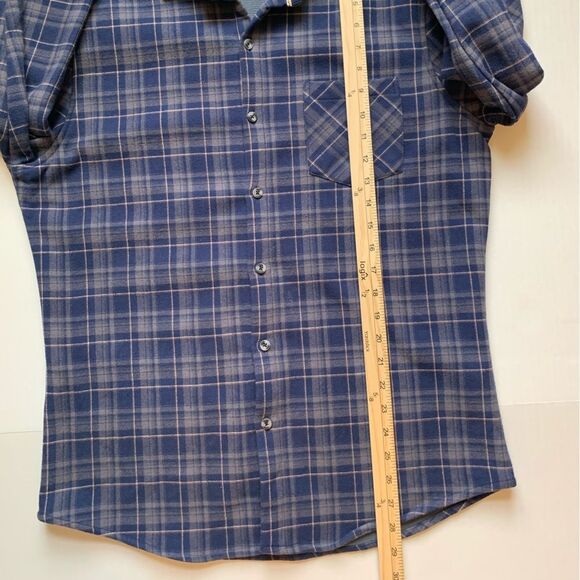 Nomad Men's Navy/Grey Sierra Lined Flannel Button Down Large Shirt - Picture 5 of 5